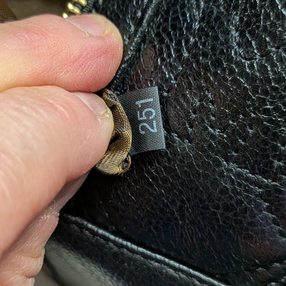 M-Brand Black Quilted Satchel with Red and Mint Stripe - Picture 12 of 13